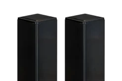 Lot de 2 poteaux en fer DARIO 8x8cm H.170cm Noir Mat-Casanoov New