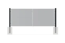 Lot de 2 poteaux en fer DARIO 8x8cm H.170cm Noir Mat-Casanoov New