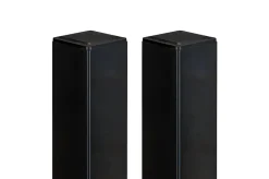 Lot de 2 poteaux en fer DARIO 6x6cm H.170cm Noir Mat-Casanoov New