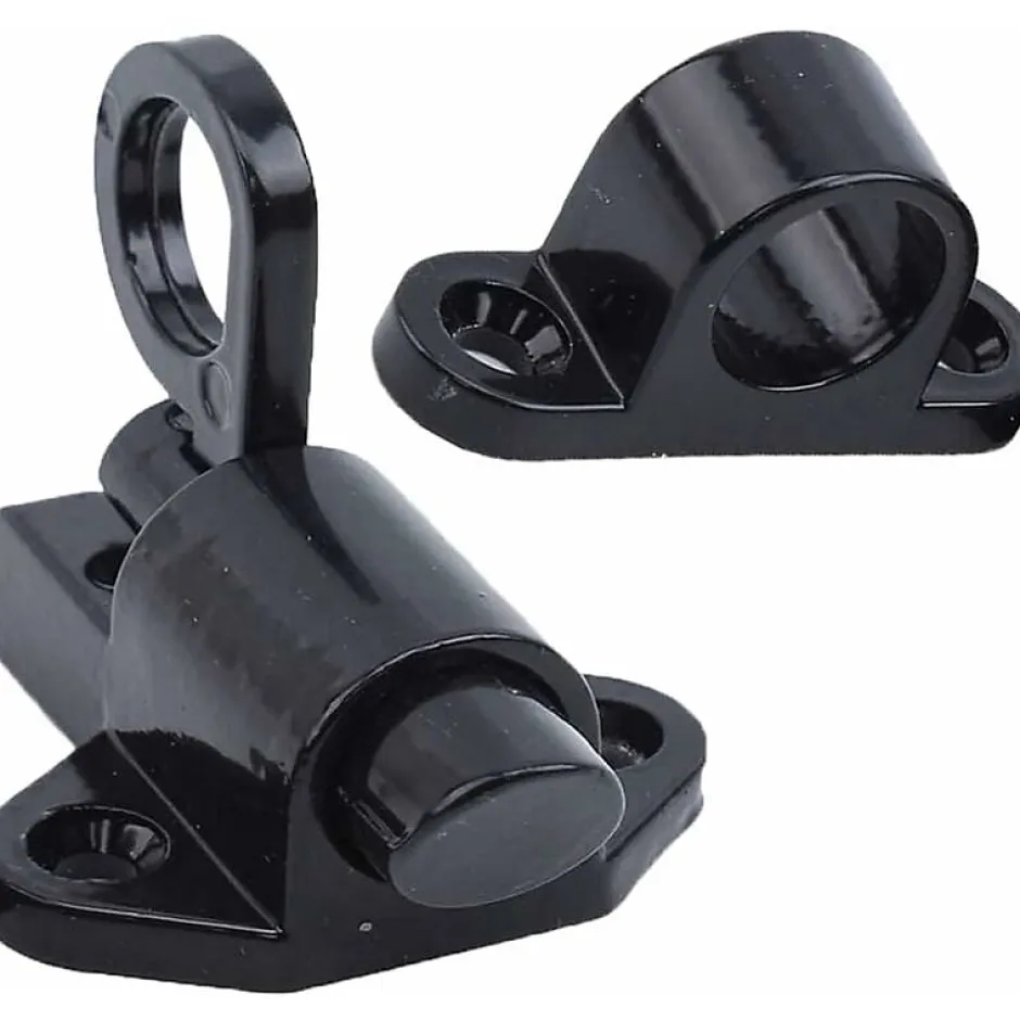 Lot de 2 serrures de porte en aluminium, serrures de fenêtre, porte-fenêtre, anneau antivol, serrure de porte en aluminium-Deko Online