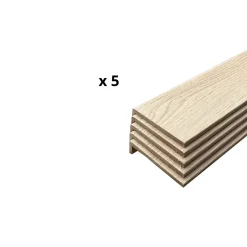 Lot de 5 Surplinthes MDF Plaquées Chêne, L.2.23 m x H.9.2 cm, Ep.20 mm-Wood&Sens Discount