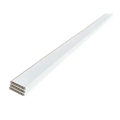 Wood&Sens Lot de 6 Surplinthes MDF Prépeint Blanc, L.2.44 m x H.13.1 cm, Ep.22 mm