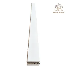 Wood&Sens Lot de 6 Surplinthes MDF Prépeint Blanc, L.2.44 m x H.13.1 cm, Ep.22 mm