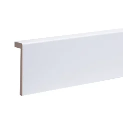 Forestea Lot de 5 surplinthes MDF revêtues blanc 2400 x 110 x 19 mm