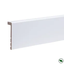 Lot de 6 surplinthes MDF revêtues blanc 2400 x 130 x 16 mm-Forestea
