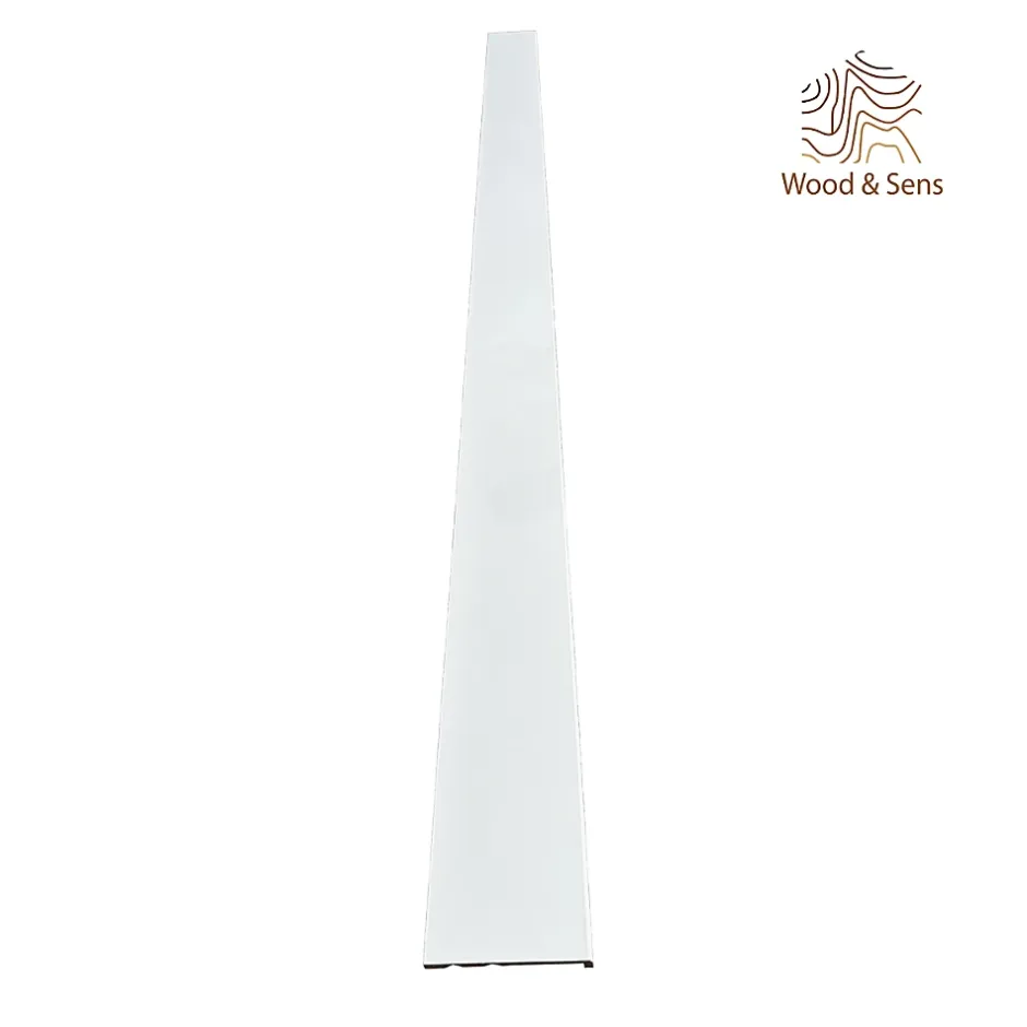 Lot de 6 Surplinthes MDF Revêtues Blanc, L.2.40 m x l.13.1 cm, Ep.22 mm-Wood&Sens Discount