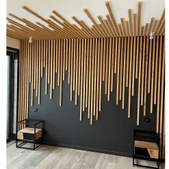 Wood&Sens Lot de 10 Tasseaux Chêne Abouté, L.250 cm x l.2 cm, Ep.4 cm