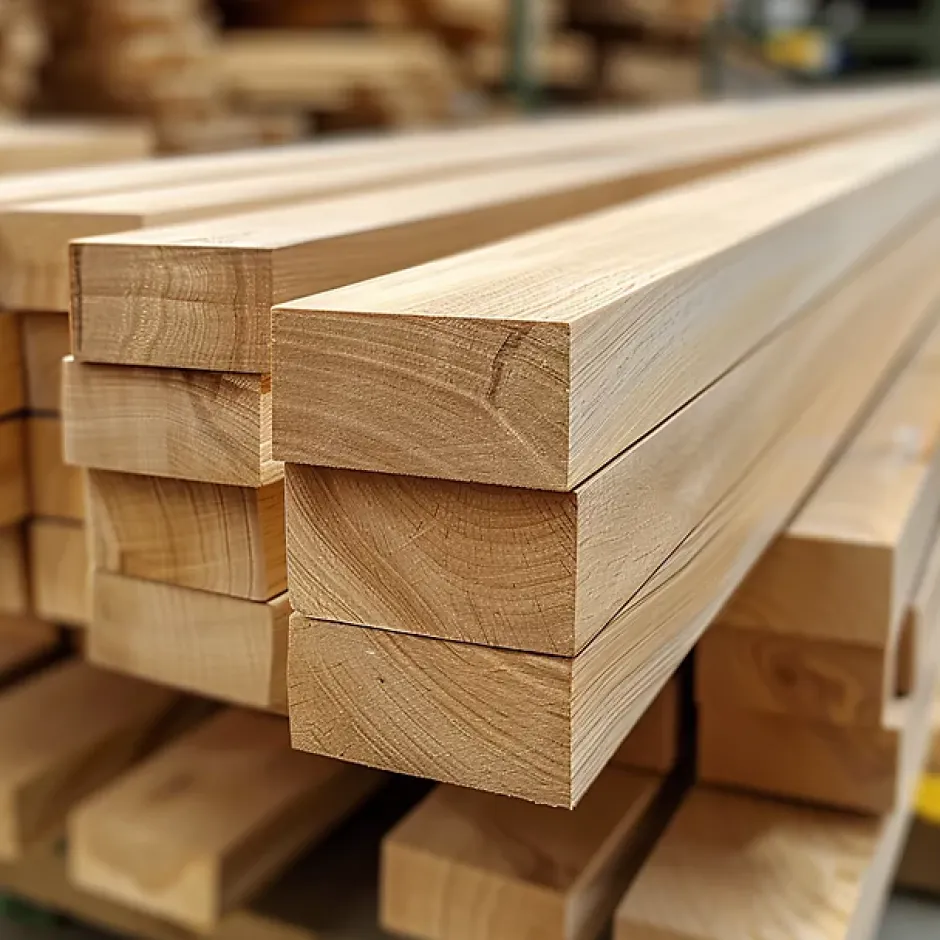 Lot de 4 tasseaux en hetre massif 32x40 mm Longueur 1.5 m-Ad Lyon Groupe Best