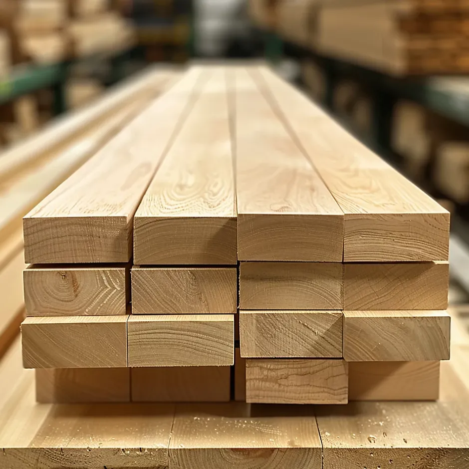 Ad Lyon Groupe Lot de 10 tasseaux en hetre massif 32x70 mm Longueur 1.5 m