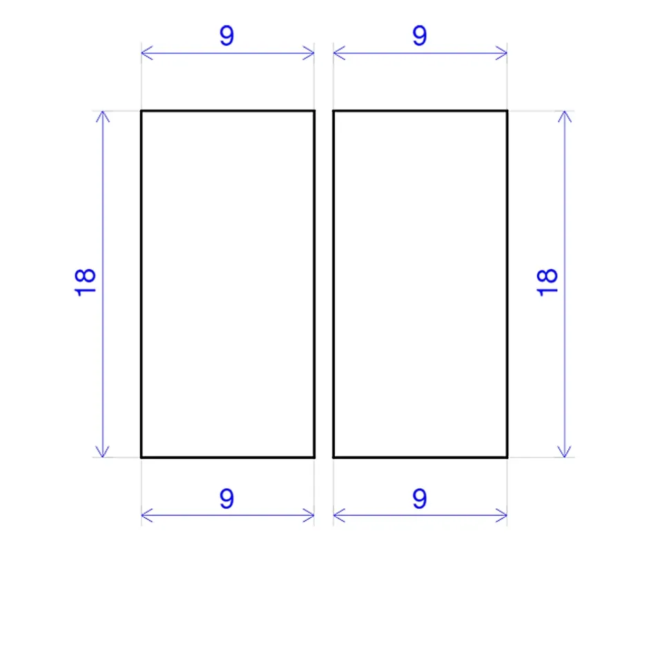 Forestea Lot de 20 tasseaux hêtre rabotés 2400 x 9 x 18 mm