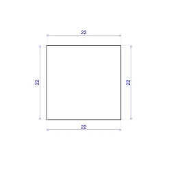 Forestea Lot de 15 tasseaux hêtre rabotés 2400 x 22 x 22 mm