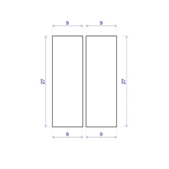 Lot de 20 tasseaux hêtre rabotés 2400 x 9 x 28 mm-Forestea Clearance