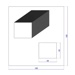 Wood&Sens Lot de 9 Tasseaux LVL Contrecollé SAPIN, L.2,40 m x l.4,8 cm x Ep.42 mm