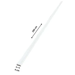 Wood&Sens Lot de 15 Tasseaux Pin Abouté Peint Blanc, L.250 cm x l.2 cm, Ep.4 mm