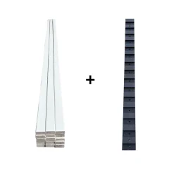 Wood&Sens Lot de 15 Tasseaux Pin Abouté Peint Blanc, L.250 cm x l.2 cm, Ep.4 mm