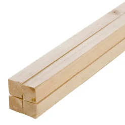 Forestea Lot de 4 tasseaux sapin brut 2400 x 37 x 37 mm