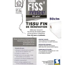 Lot de 3 tissus de rénovation - Fiss Renov - Résiste contre les fissurations - Rouleau de 50 x 1 m-Semin Clearance