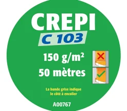 Semin Lot de 3 toiles de verre - motif crépi - rouleau 50 x 1 m