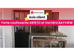 Lot de 2 verrières atelier avec imposte en aluminium thermolaqué - 2 x L120 x H130 + L83 x H40 cm - Noir - BAYVIEW-Vente-unique Sale