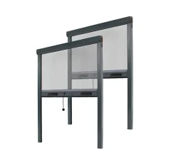 Avosdim Lot Stores Moustiquaire ALU recoupable - x2 - L80 x H130cm - Gris Anthracite