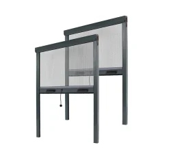 Lot Stores Moustiquaire ALU recoupable - x2 - L100 x H130cm - Gris Anthracite-Avosdim Sale