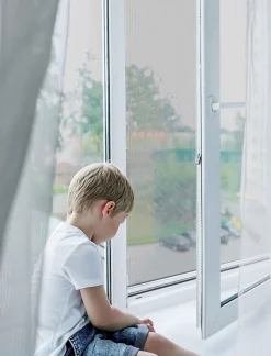 Avosdim Lot Stores Moustiquaire ALU recoupable - x2 - L100 x H160cm - Blanc