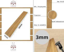 Ikhemalarka 20m² - 120 pièces de panneaux polystyrène, panneaux de plafond, panneaux muraux, décors, imitation pour plafonds - P05