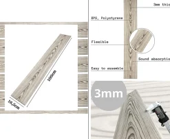 Ikhemalarka 20m² - 120 pièces de panneaux polystyrène, panneaux de plafond, panneaux muraux, décors, imitation pour plafonds - PP-111