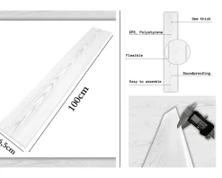 Ikhemalarka 20m² - 120 pièces de panneaux polystyrène, panneaux de plafond, panneaux muraux, décors, imitation pour plafonds - P02