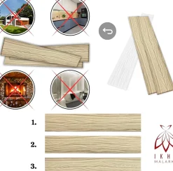 Ikhemalarka 20m² - 120 pièces de panneaux polystyrène, panneaux de plafond, panneaux muraux, décors, imitation pour plafonds - P4-12