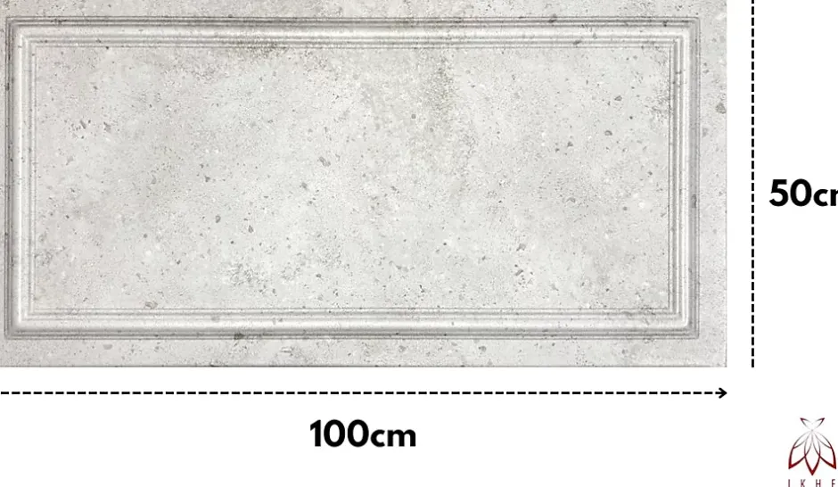 6m2 12 pièces Panneau mural 3D XPS polystyrène 100x50 cm Noir or effet béton, style cadre mural & plafond classique 120XL-Ikhemalarka Online