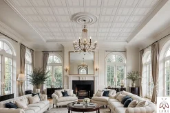 Ikhemalarka 6m2 12 pièces panneaux 3D en polystyrène Styrofoam XPS, panneaux de plafond & muraux 3D, décors, 100x50cm épaisseur 3mm Rahmen Wh