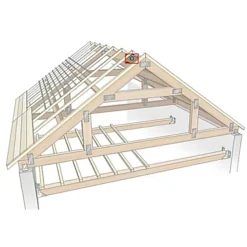 Madrier traité 225 x 75 mm, L.4 m classe 2- Sale