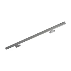 Homewell Main courante alu 1 mètre - Finition anodisée argent - Kit avec 2 supports muraux et embouts noirs