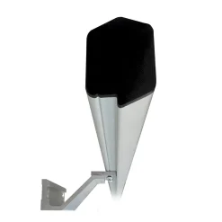 Homewell Main courante alu 1 mètre - Finition anodisée argent - Kit avec 2 supports muraux et embouts noirs