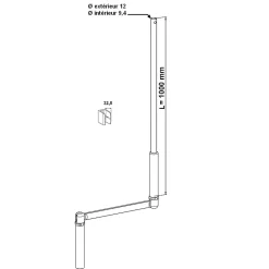 Manivelle gris clair de volet roulant 1300 mm 12 mm-Slid’Up By Mantion Discount