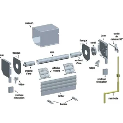Manivelle gris clair de volet roulant 1300 mm 12 mm-Slid’Up By Mantion Discount