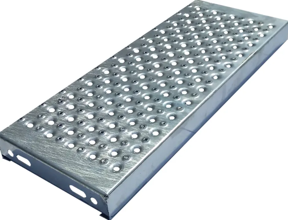 Marche d'escaliers tole perforée TOLHUIT 800x240 mm galvanisé à chaud-Meiser Sale