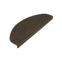 Marchettes d'escalier Dynasty Velours, antidérapantes, Terra, Semi-Circulaire, 23,5 x 65 cm --Floordirekt New