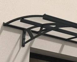 Canopia by Palram Marquise de Porte Amsterdam 890X140 cm Grise en Acrylique et aluminium