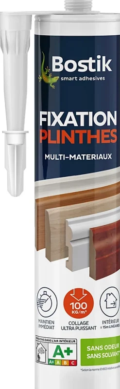 Mastic colle fixation plinthe 310 ml-Bostik