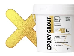 Mastic époxy bi-composant pour le remplissage des joints - Or métallique - 3Kg-Ilcom Online