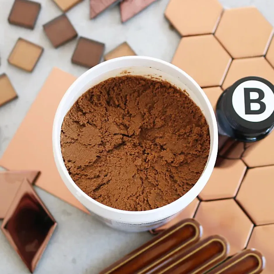 Ilcom Mastic époxy bi-composant pour le remplissage des joints - Cuivre métallique - 3Kg