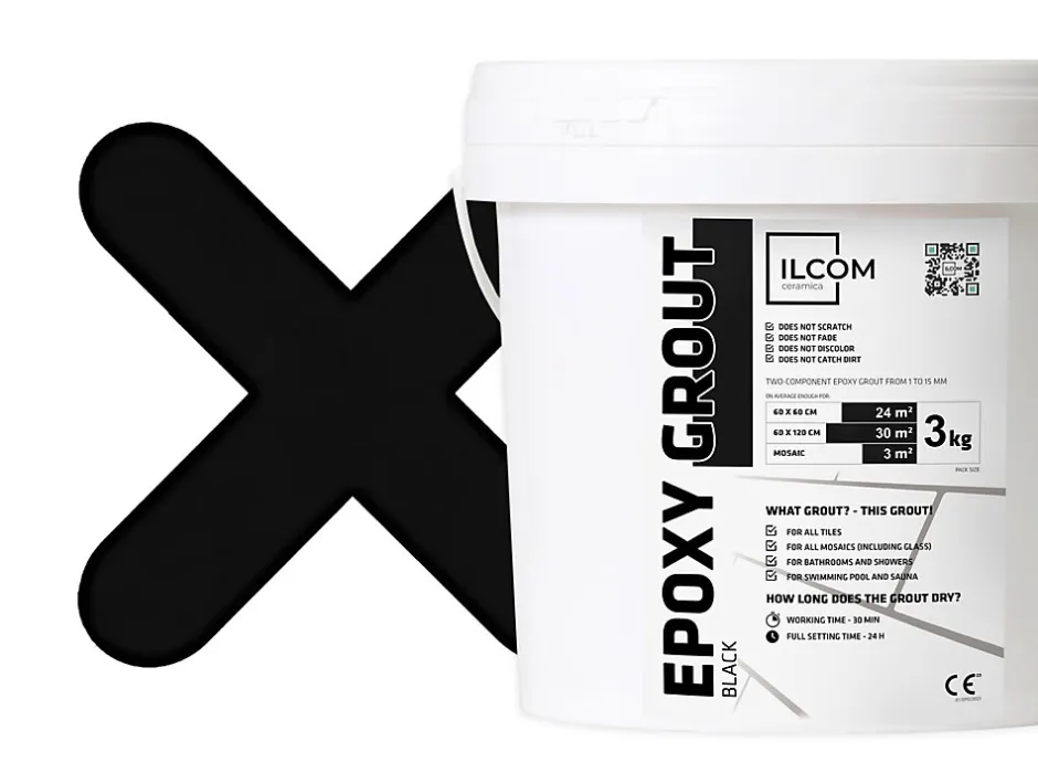Mastic époxy bi-composant pour le remplissage des joints - Noir - 3Kg-Ilcom Online