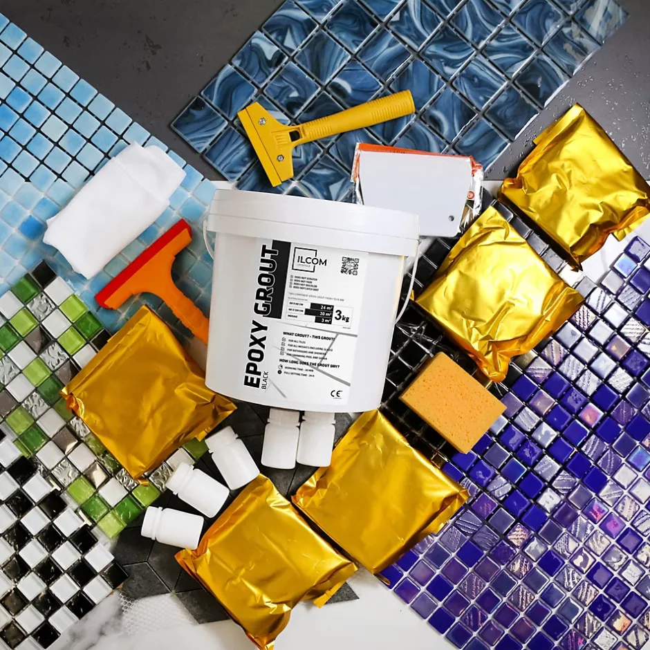 Mastic époxy bi-composant pour le remplissage des joints - Noir - 3Kg-Ilcom Online