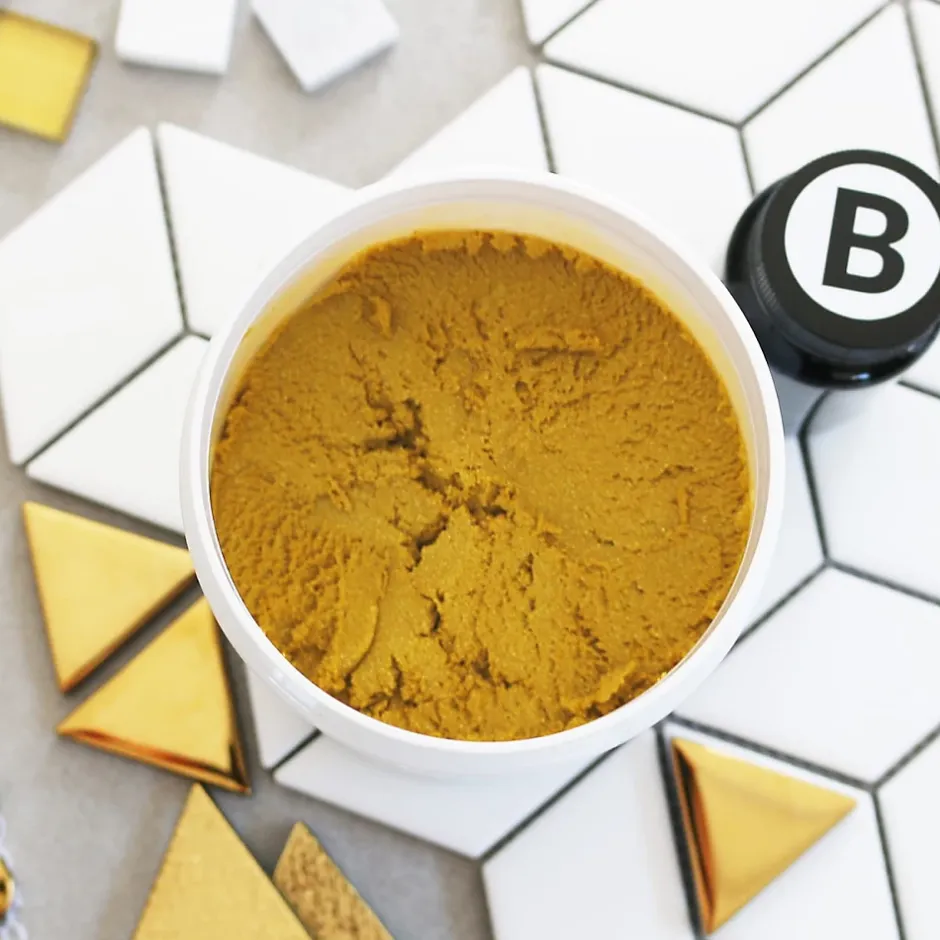 Ilcom Mastic époxy bi-composant pour le remplissage des joints - Or métallique - 1Kg