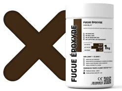 Ilcom Mastic époxy bi-composant pour le remplissage des joints - Brun chocolat - 1Kg