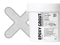 Ilcom Mastic époxy bi-composant pour le remplissage des joints - Gris - 3Kg