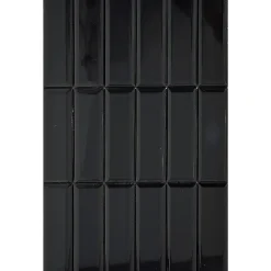 Mini Brick Ikon Pillow Black Série Revêtement Porcelaine Premium 5x15cm-Lux Mosaic Best