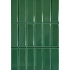 Lux Mosaic Mini Brick Ikon Pillow Green Série Revêtement Porcelaine Premium 5x15cm